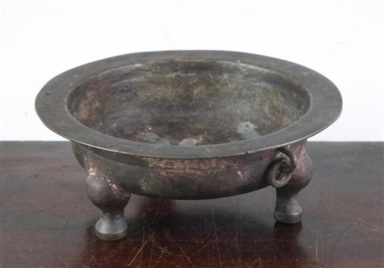 A Chinese archaic bronze tripod vessel, 15.5cm